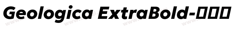 Geologica ExtraBold字体转换